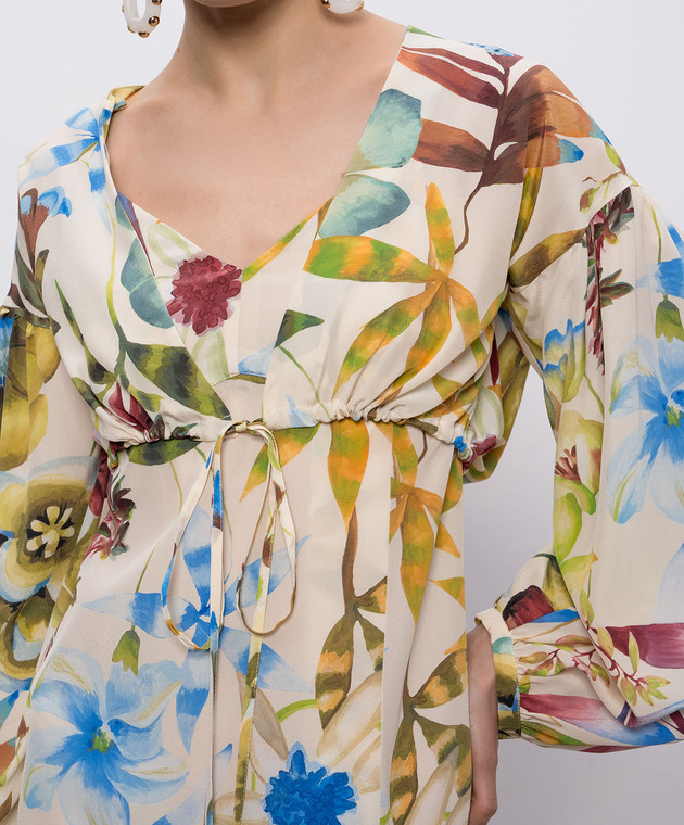 Momoni Платье INCANTO цвета айвори из шелка с болеро MODR01101MO изображение 4