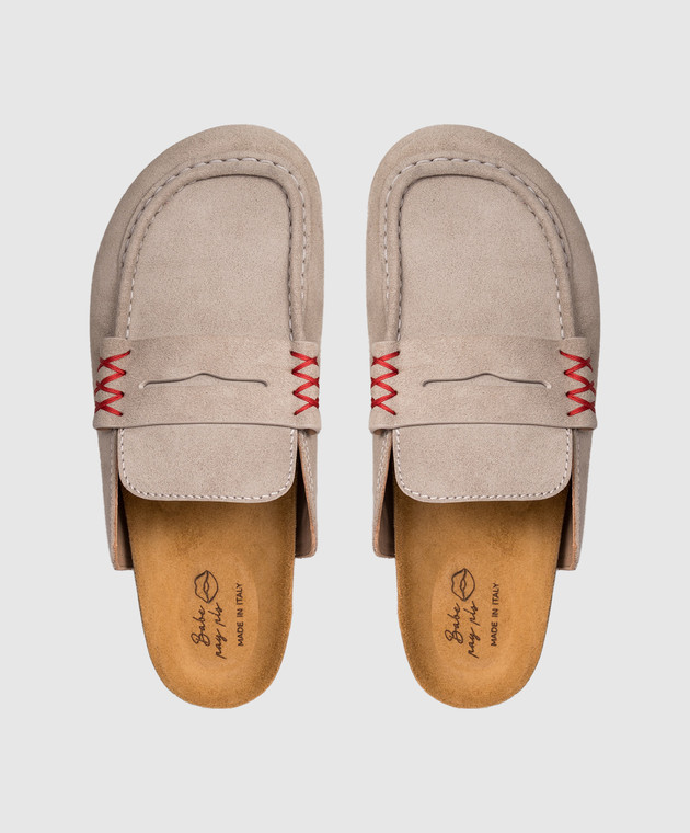 Babe Pay Pls Сірі замшеві мюлі SABOT зображення 4