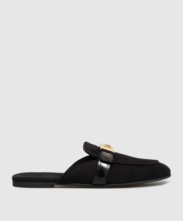 Dolce&Gabbana Черные замшевые мюли CI0231A3S71