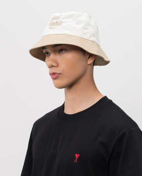 Ami Paris Белая панама с вышивкой логотипа UHA682AW0041