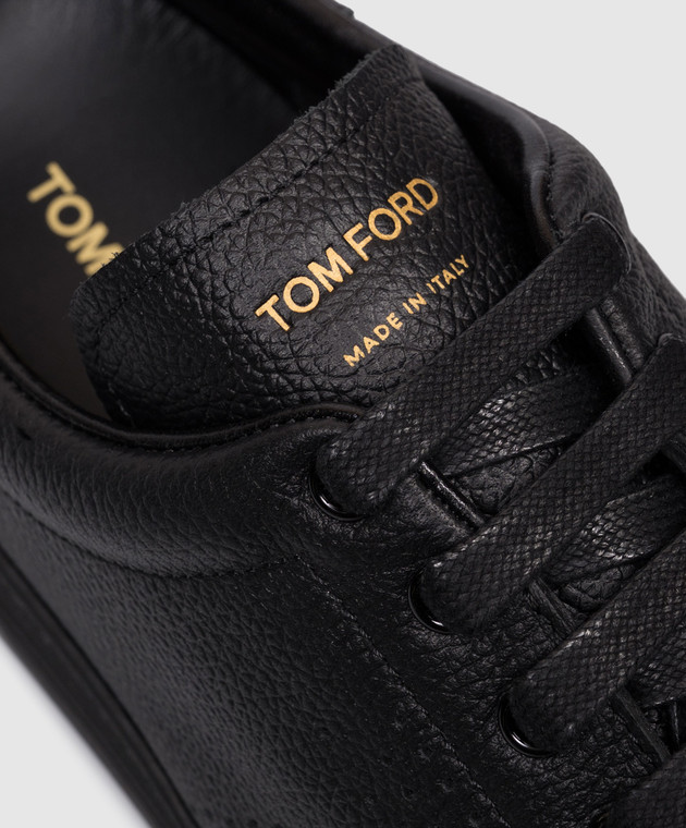 Tom Ford Черные кожаные кроссовки Warwick J1507LCL045L изображение 5