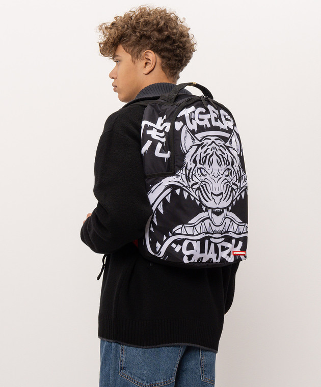 Sprayground Детский черный рюкзак TIGER SHARK PARK 910B7551NSZ изображение 2