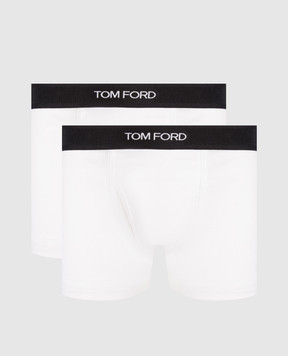 Tom Ford Набір білих трусів-боксерів з візерунком логотипа T4XC31410