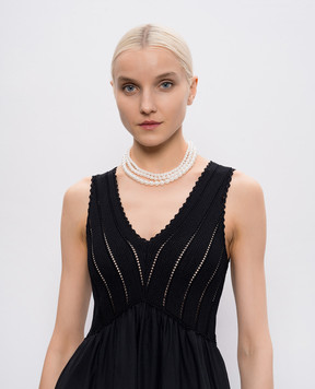 Madreperla Белое многослойное колье 211242