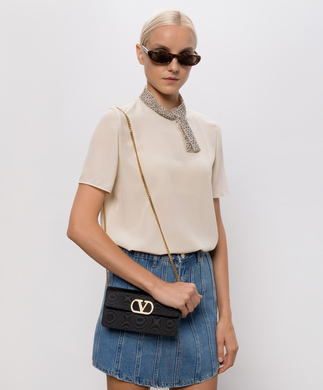 Valentino Чорний клатч VLogo Signature 9W2P0BB4YRE зображення 2