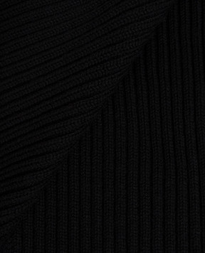 Cashmere&Whiskey Черный шарф из шерсти мериноса 140