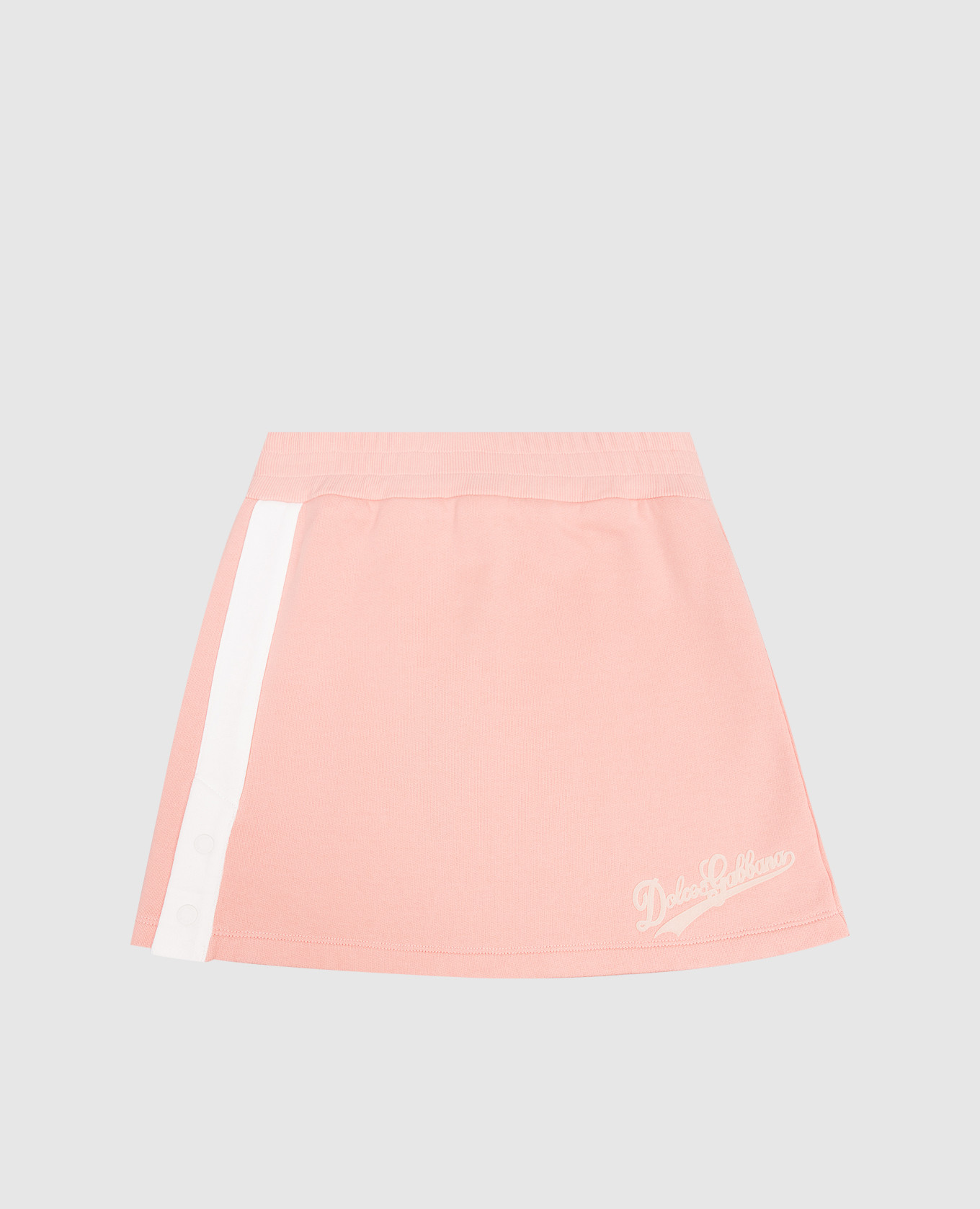 Детская розовая юбка с фактурным логотипом