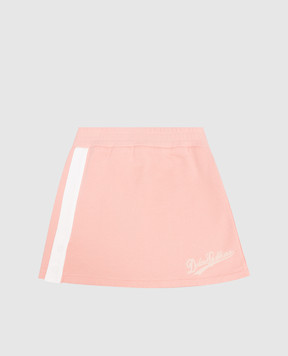 Dolce&Gabbana Дитяча рожева спідниця з фактурним логотипом L5JIC1G7PWH812+