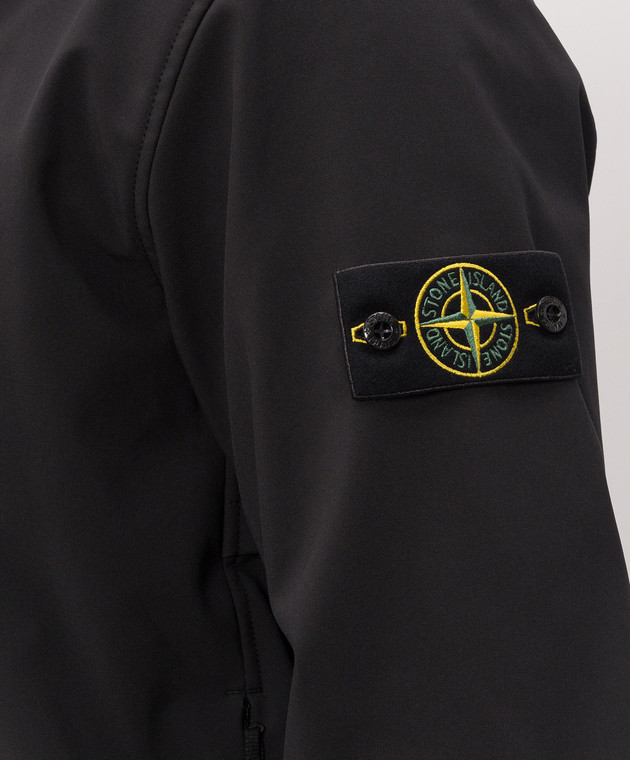 Stone Island Черная куртка с капюшоном с логотипом L2S15Q100004S0B22 изображение 5