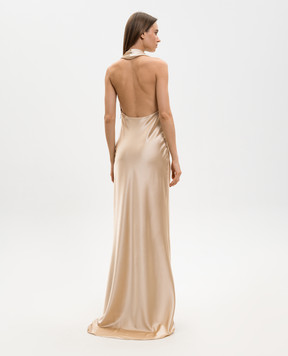16Arlington Бежевое платье макси Maren с открытой спиной G120SS2601