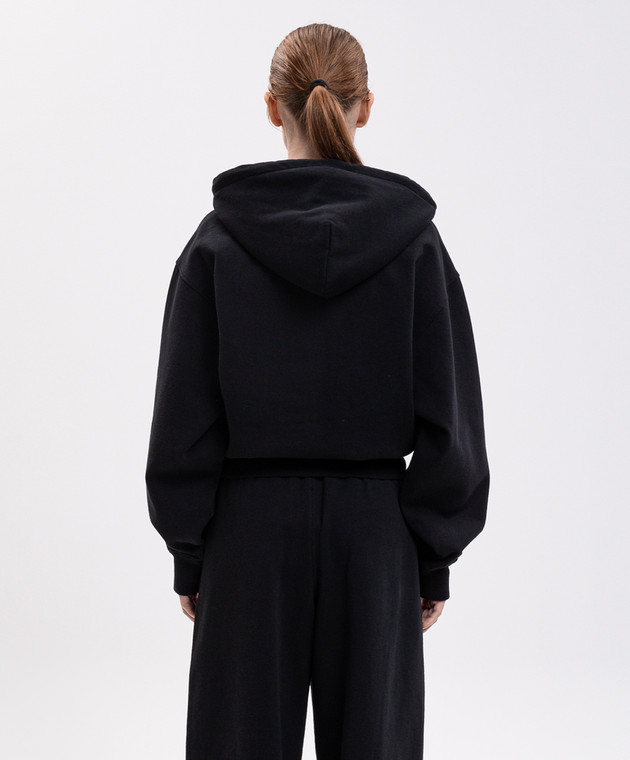 Alexander Wang Черная утепленная спортивная куртка с кристаллами 1CC2262779 изображение 4