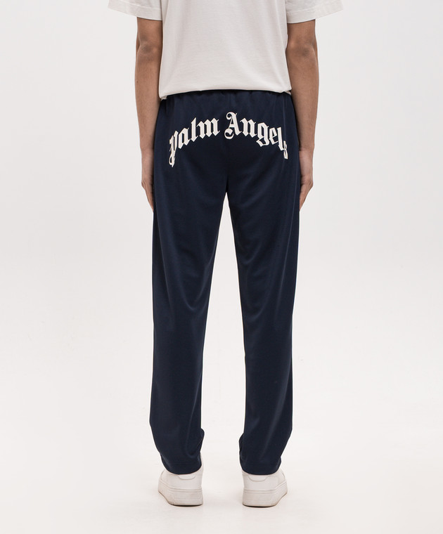 Palm Angels Сині спортивні штани з принтом логотипа PMCJ048S26FAB001 зображення 4