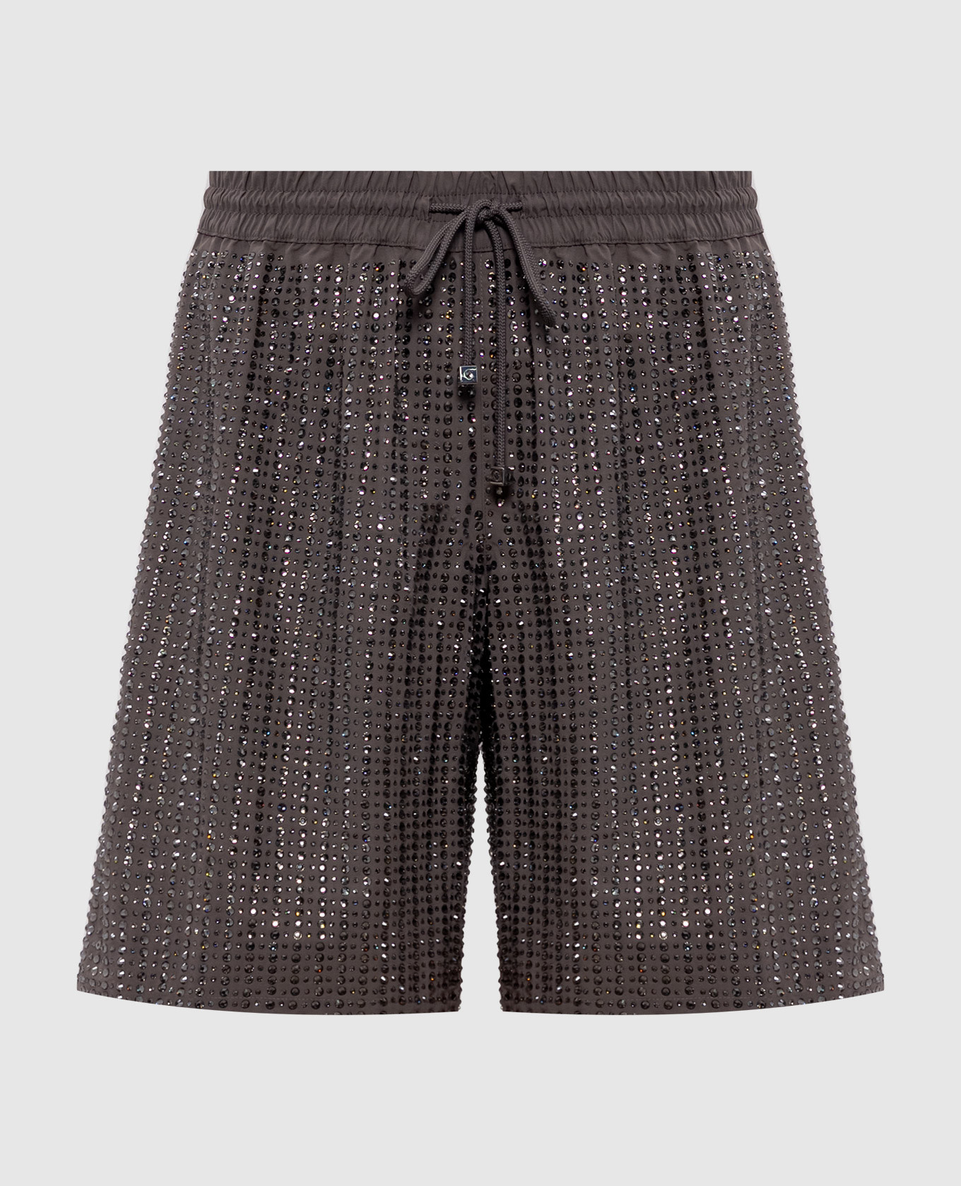 Серые пляжные шорты MALIBU с кристаллами