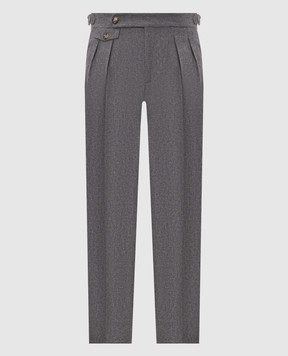 Brunello Cucinelli Сірі штани з вовни M038PM5030