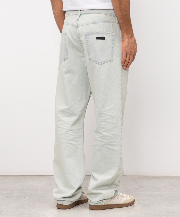Fear of God Блакитні джинси з ефектом потертості FG9M459906DNMBW зображення 4