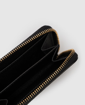 Valentino Чорний шкіряний гаманець з логотипом 8W2P0AY3SNP