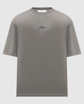 Stone Island Сіра футболка з вишивкою логотипа K2S152100021S0233