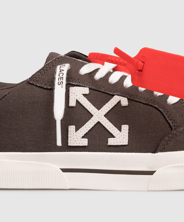 Off-White Коричневі кросівки Vulcanized OMIA293S26FAB001 зображення 5
