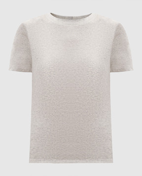 Loulou de Saison Сіра меланжева футболка AVALYN в рубчик AVALYNLDS