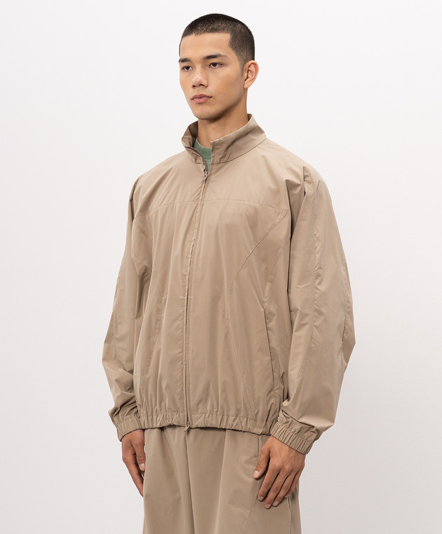 Alexander Wang Бежева перфорована спортивна куртка UWC3262306 зображення 3