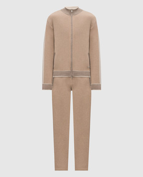 Bertolo Cashmere Бежевый спортивный костюм с эмблемой 9020870019659020880019