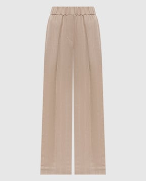 Peserico Бежеві штани з льоном A0405201920