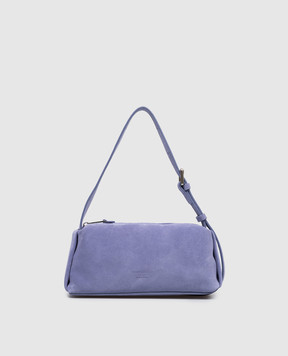Christian Villa Фиолетовая замшевая сумка с тиснением логотипа 06449
