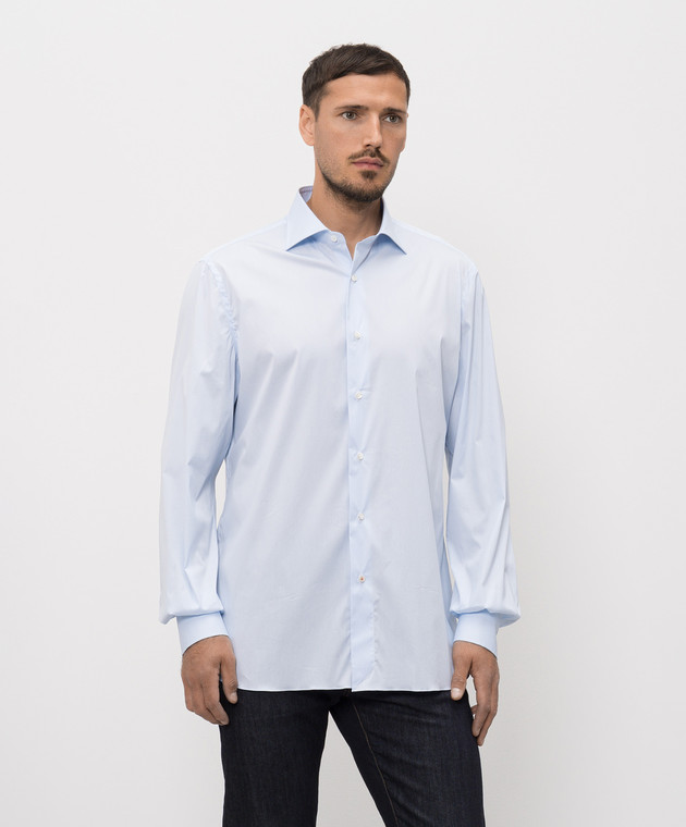 ISAIA Голубая рубашка IM10TCKM514 изображение 3