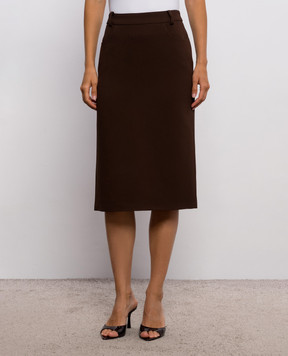 Ermanno Scervino Коричневая юбка-карандаш D492O355ILM