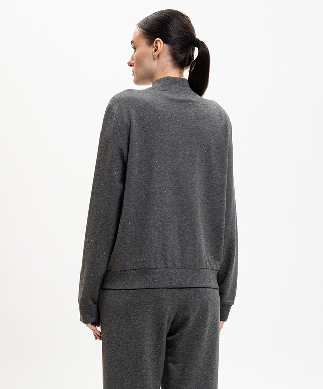 Peserico Серая спортивная куртка с люрексом A12576J002355 изображение 4