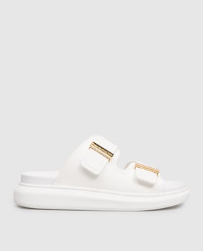 Alexander McQueen Білі шльопанці з логотипом 658063W4Z52