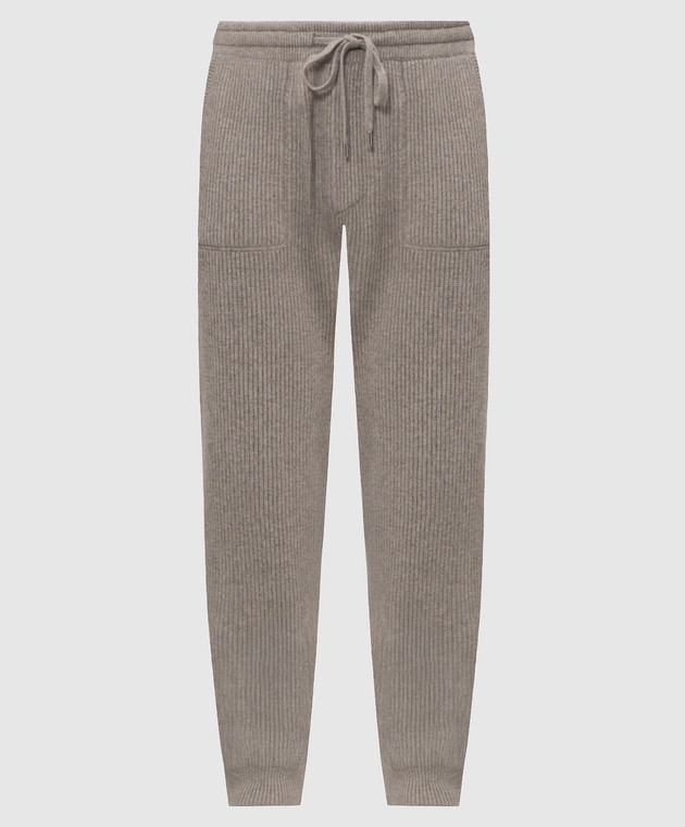 Brunello Cucinelli Бежевые джоггеры из кашемира M22704849G