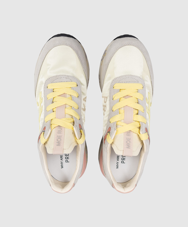 Premiata Желтые комбинированные кроссовки Moerund MOERUND8081 изображение 4