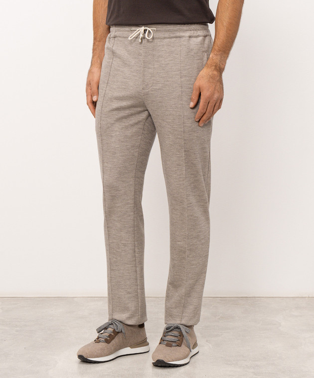 Doriani Cashmere Бежеві штани з вовни P214TJ3F18TJ3 зображення 3