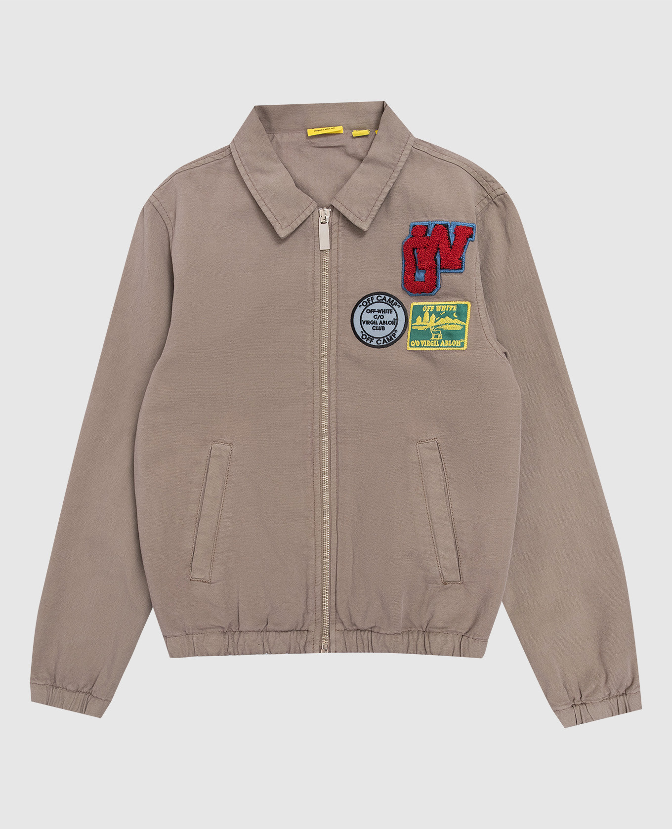 Детская коричневая куртка с нашивкой логотипа