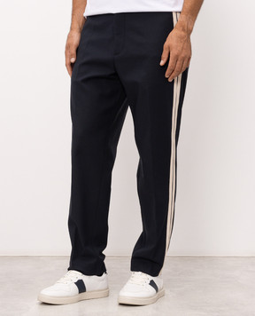 Moncler Синие брюки с нашивкой логотипа L20912A00017599LT