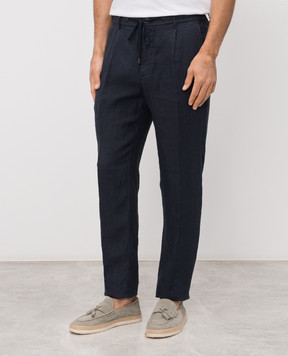 Peserico Сині штани з льону R54274T00D02494