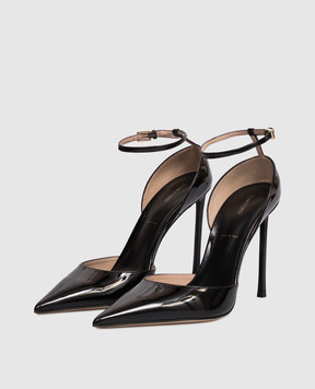 Tom Ford Черные кожаные лакированные босоножки VERTIGO W3849LCL072P