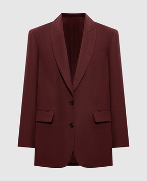 Brunello Cucinelli Бордовый жакет с льном MH1267291