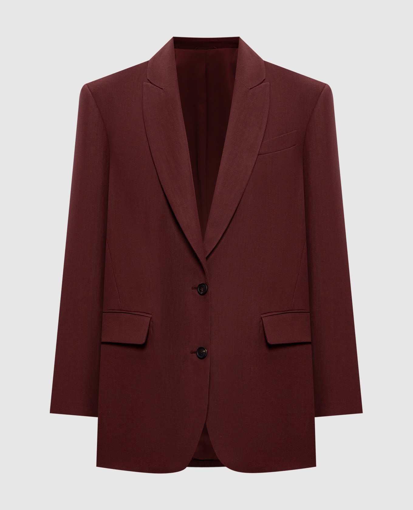Бордовый жакет с льном