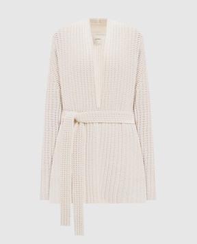 LISA YANG Білий кардиган на запах Jacqueline з кашеміру 2026038