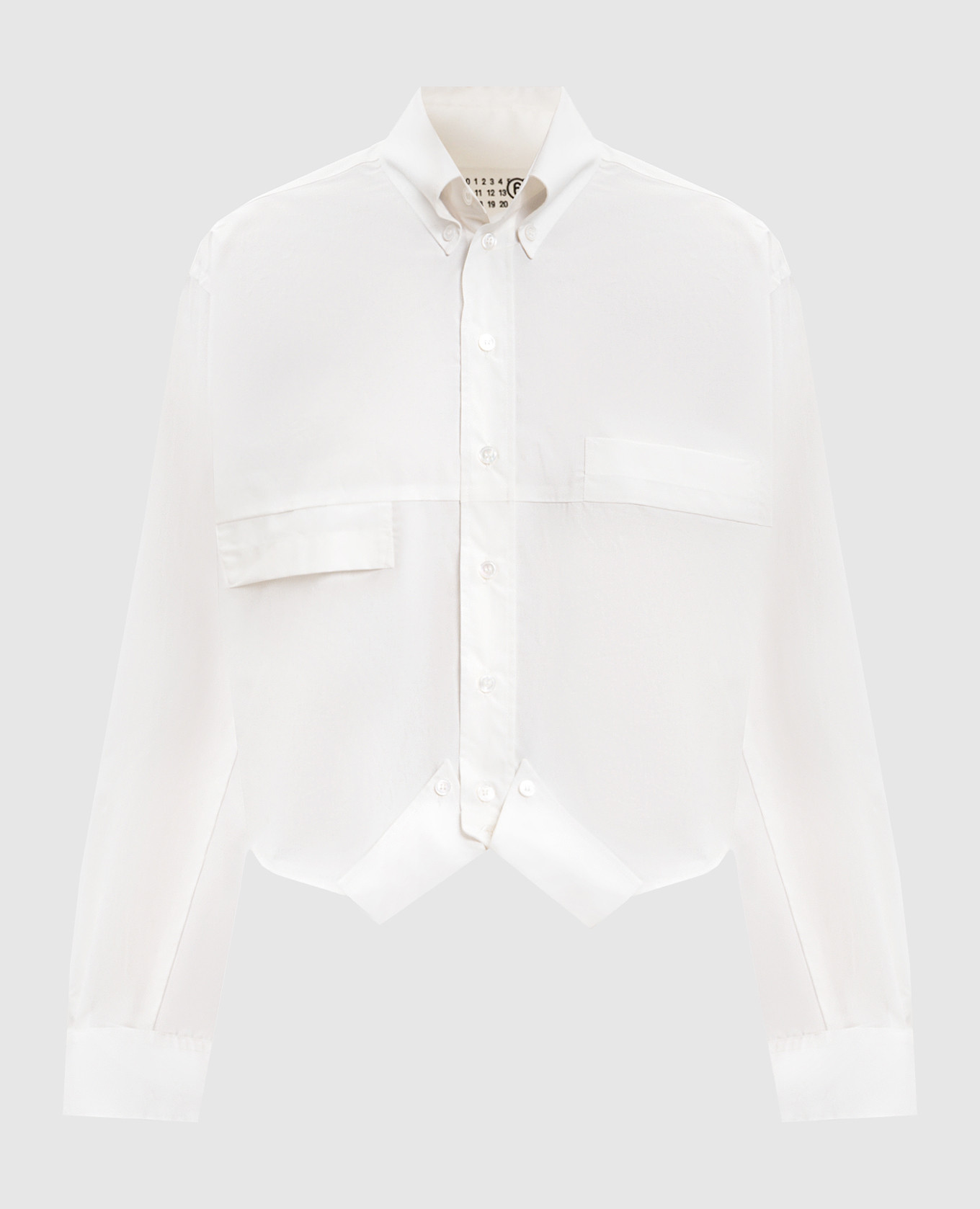 

Белая рубашка зеркальной конструкции, Белый, Рубашки