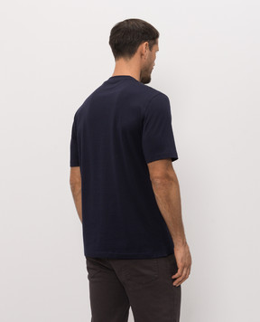 Brunello Cucinelli Темно-синя футболка M0B138440