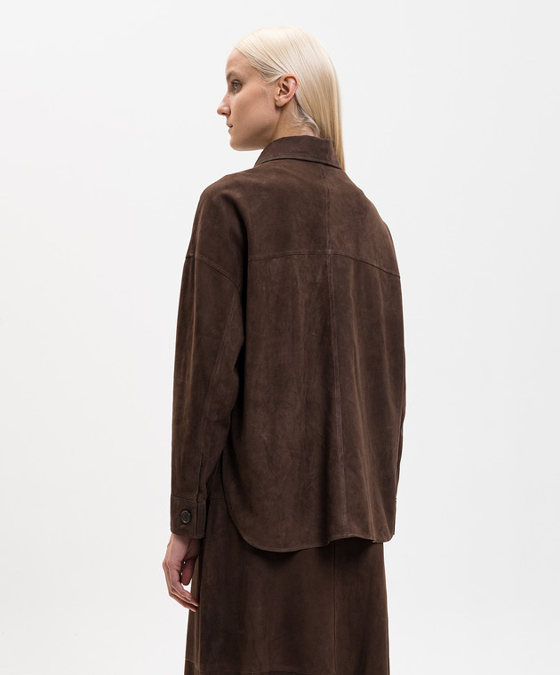 ARMA Коричневая замшевая рубашка Kaylee 024L26102502 изображение 4