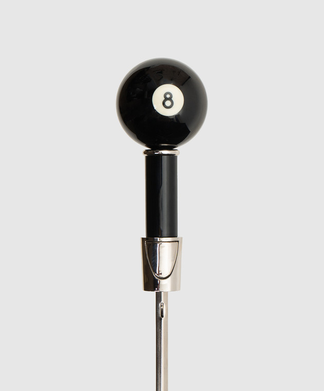 Pasotti Черный складной зонтик Billiard Pool 8-Ball OMITUO64SSCTL508905ОЗ изображение 3