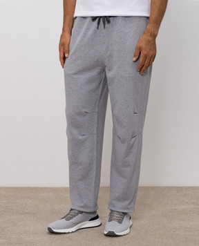 Brunello Cucinelli Серые спортивные брюки с вышивкой MM8263388G