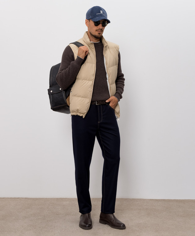 Brunello Cucinelli Коричневий светр з кашеміру M2274100 зображення 2