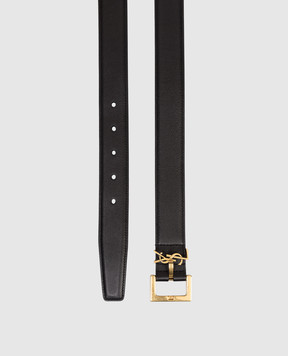 Saint Laurent Чорний шкіряний ремінь 634437BOO0W
