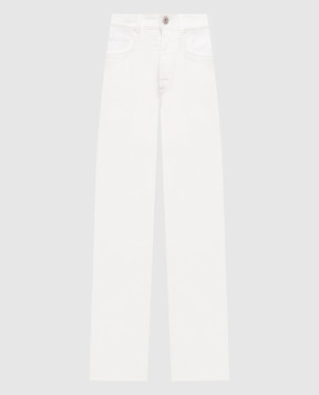 Brunello Cucinelli Білі джинси з ланцюжком моніль M0H81P5568