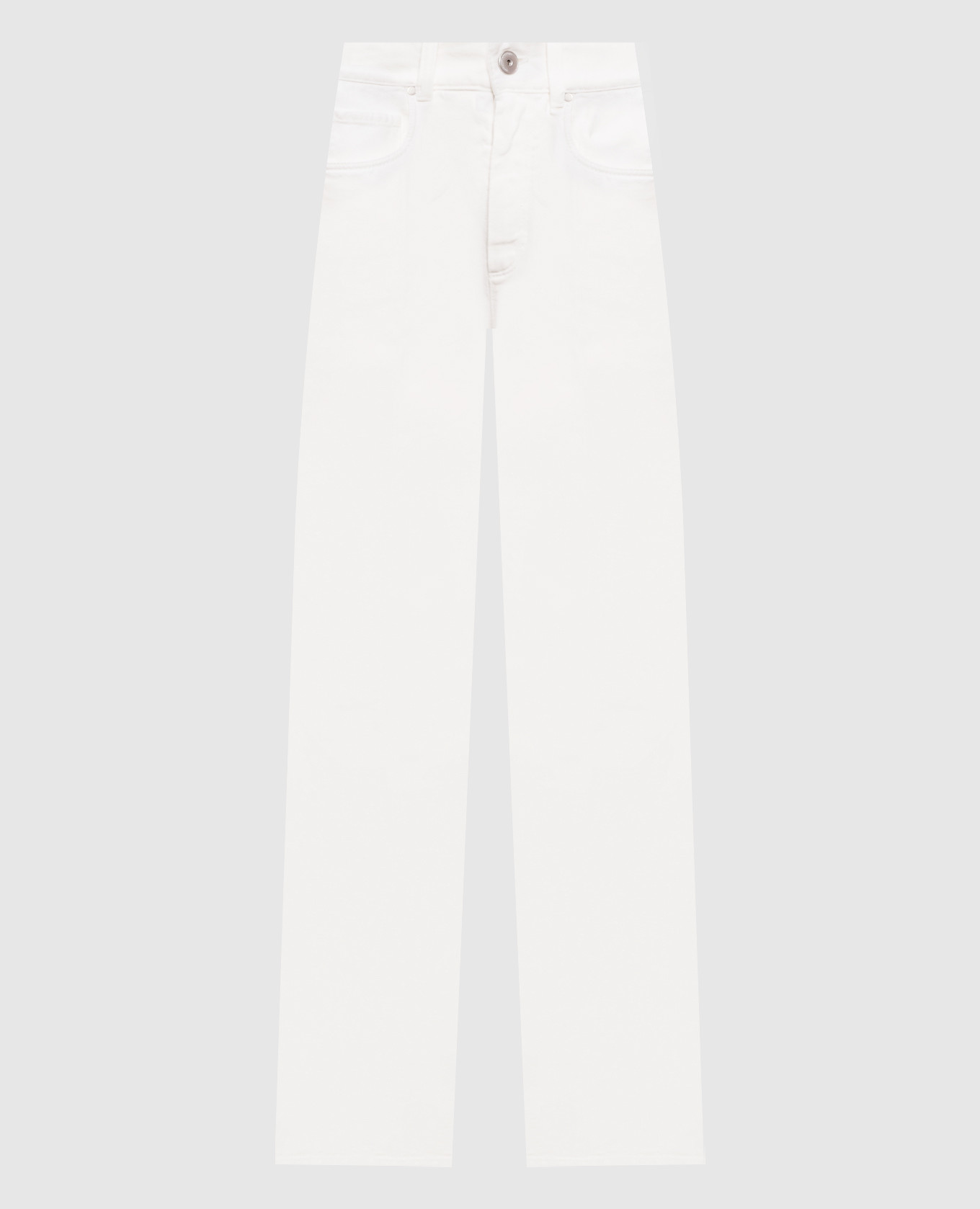 Белые джинсы с цепочкой мониль